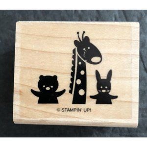 Stampin' Up Rubber Stamp Hand Puppets Toys Giraffe Bunny Rabbit Bear Animals